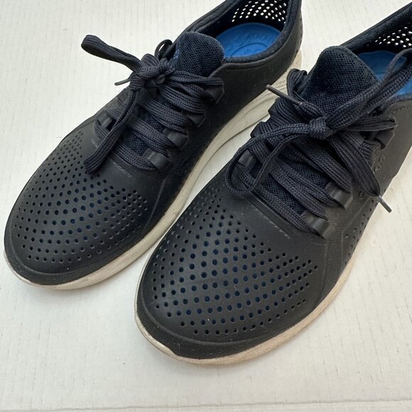 Crocs LiteRide Shoes Mens Size 9 Blue Lace Up Sneakers Lightweight Comfort - Picture 8 of 11
